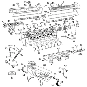 catalogo testa motore Jaguar E-type 4.2