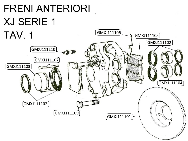 SPURGO PINZE FRENI ANT XJ SERIE 1