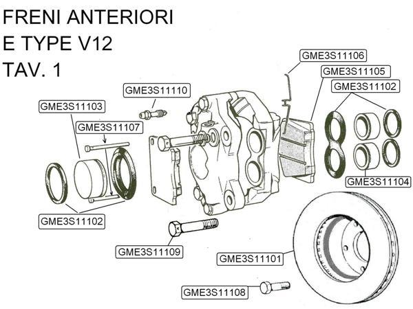 SPURGO PINZE FRENI ANT E TYPE V12