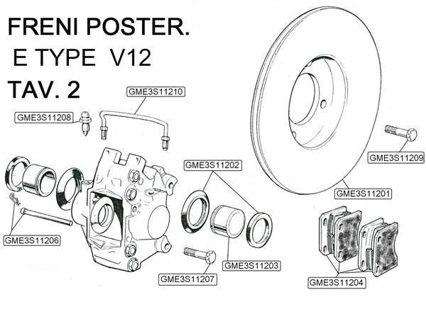 TUBO RIGIDO PINZE FRENI POST E TYPE V12