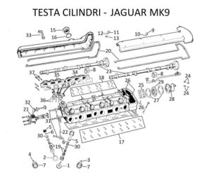 catalogo testa motore Jaguar MK9